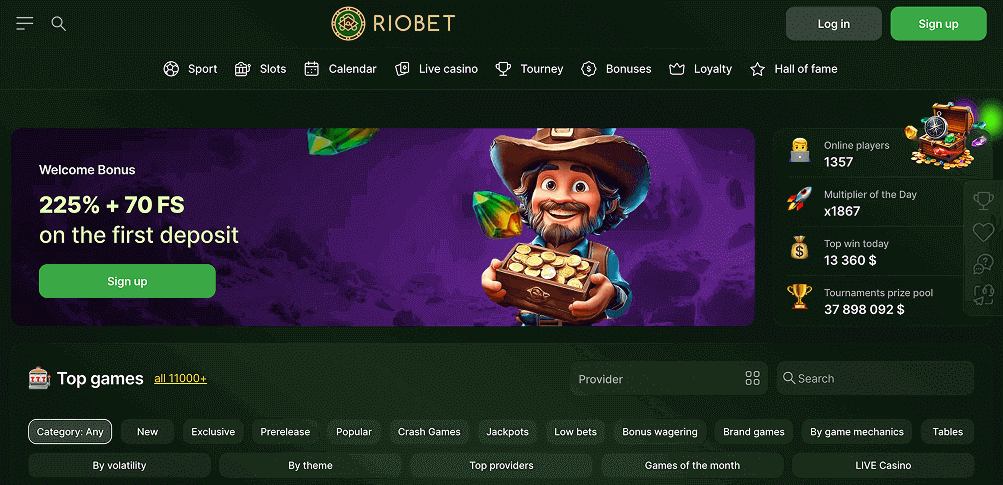 Oficjalna strona internetowa Riobet